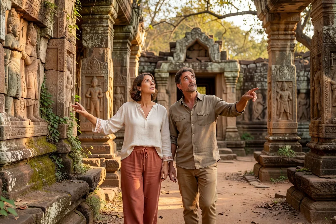 Explorer un site antique ensemble, une expérience qui nourrit la curiosité partagée du couple.